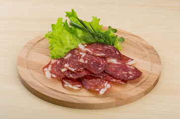 Sliced salami