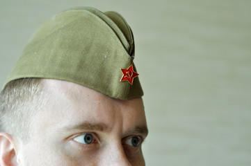 Photo of the young soviet soldier