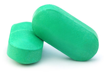 Two green tablets