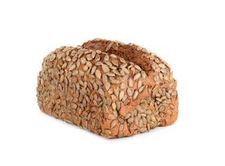whole wheat bread isolated on white background