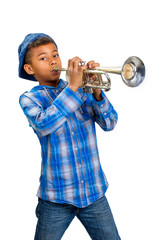 Young trumpet player.