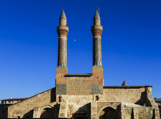 Fototapeta na wymiar Cifte Minaret Madrasa - Double Minaret in Sivas