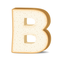 3d toast letter B