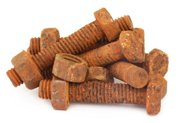 Rusty bots with nuts
