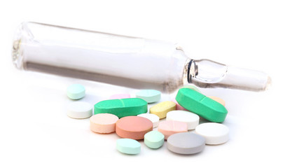 Multicolor tablets with ampoule