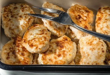 Chicken cutlets from the pan