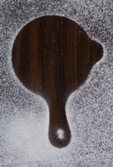 Kitchen equipment and cutlery silhouette designs of flour