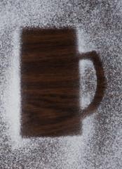 Kitchen equipment and cutlery silhouette designs of flour