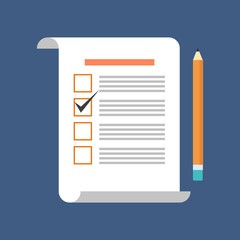 Survey, voting, review concept. Flat design.