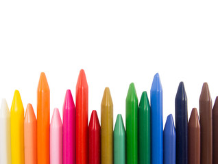 full color crayon irregular tips fence arrangement