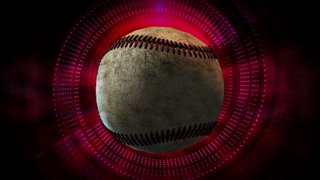 Rotating Baseball Ball as 3d Animated Sports Motion Graphics