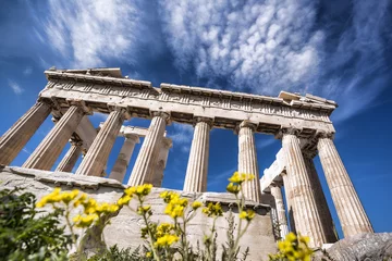 Tuinposter Akropolis met Parthenon-tempel in Athene, Griekenland © Tomas Marek