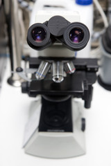 Fototapeta na wymiar microscope in laboratory