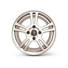 Obraz premium Alloy Wheel Rim front view on a white