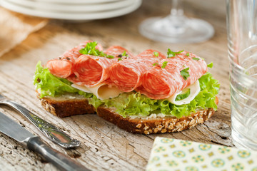 Salami sandwich 