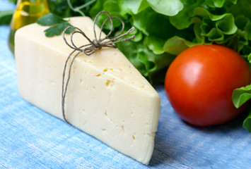 Traditional yellow Tilsiter Cheese Tilsit