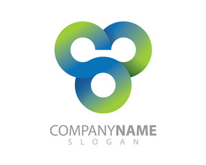 abstract logo - circle logo - 3d