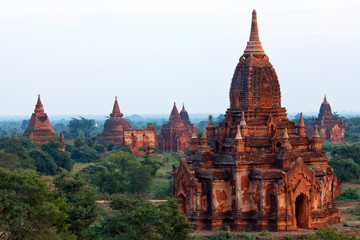 Fototapeta na wymiar Ancient pagoda in Bagan archaeological zone, Myanmar