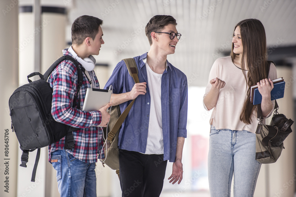 Wall mural students