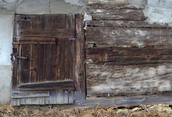 Old wooden door
