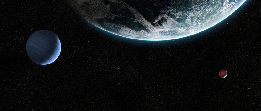 Fototapeta Planets in space