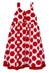 Red dots fashion toddler dress.