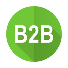 b2b green flat icon