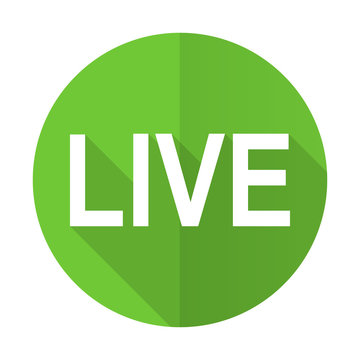 live green flat icon