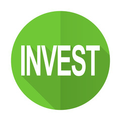 invest green flat icon
