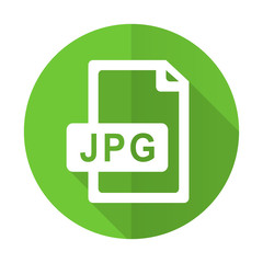 jpg file green flat icon