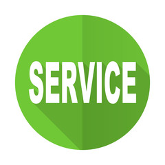 service green flat icon