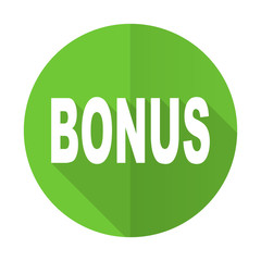 bonus green flat icon