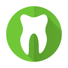 tooth green flat icon