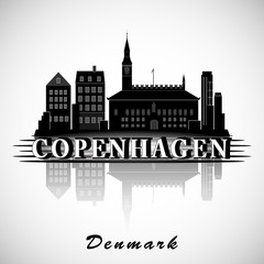 Modern Copenhagen City Skyline Design. Denmark