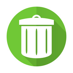 recycle green flat icon recycle bin sign