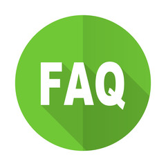 faq green flat icon