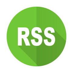 rss green flat icon