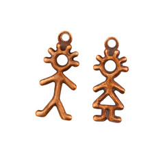 Boy and Girl Stick People Charm