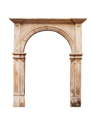 Naklejka premium Ancient arch isolated on white background