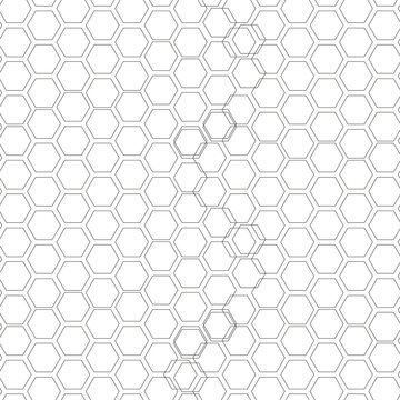 Hexagonal seamless pattern. Repeating geometric background with