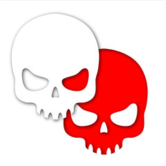 Icono calavera recortado