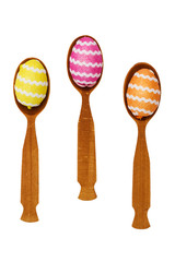 Colorful easter egg on white