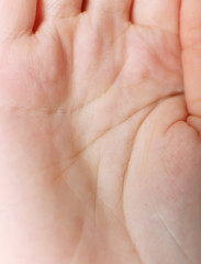 Human hand close up