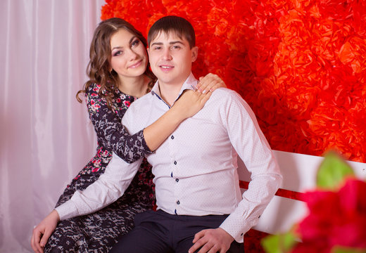 Beautiful young couple in love