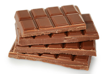 Sweet chocolate isolated on white