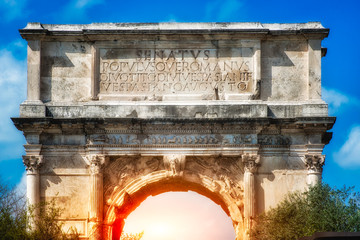 The Arch of Titus, Rome. Italy