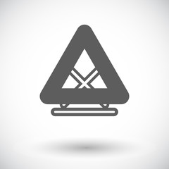 Warning triangle single icon.