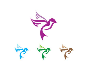 Vector Logo birds in flight 