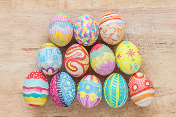 Set of colorful easter egg