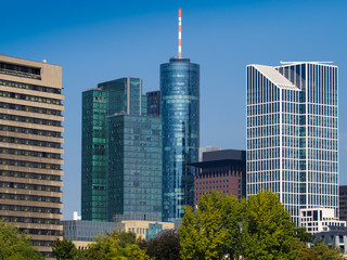 Skyscrapers in the center of Frankfurt, Germany